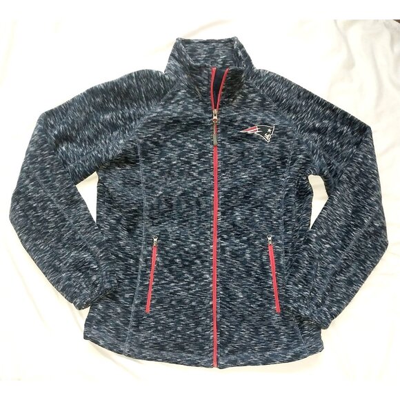 NFL Jackets & Blazers - New England Patriots Jacket Women's Fleece NFL Zip Up Blue Jacket Medium